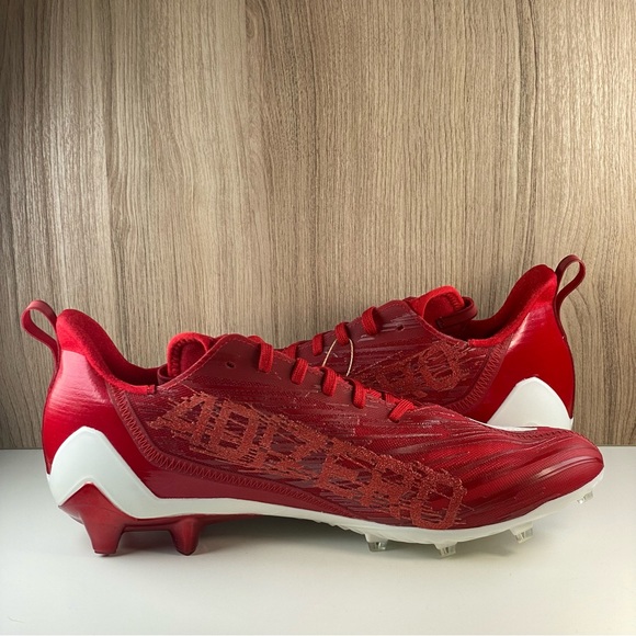 Adidas Adizero 2022 Football Cleats Power Red HP8749 Men’s Size 13 - Picture 6 of 9